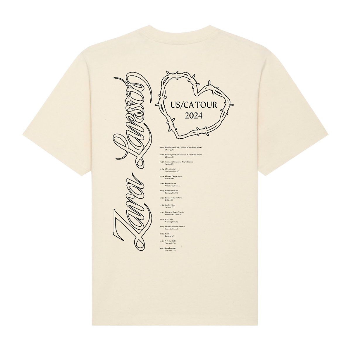 Zara Larsson 2024 Poster Tour Tee